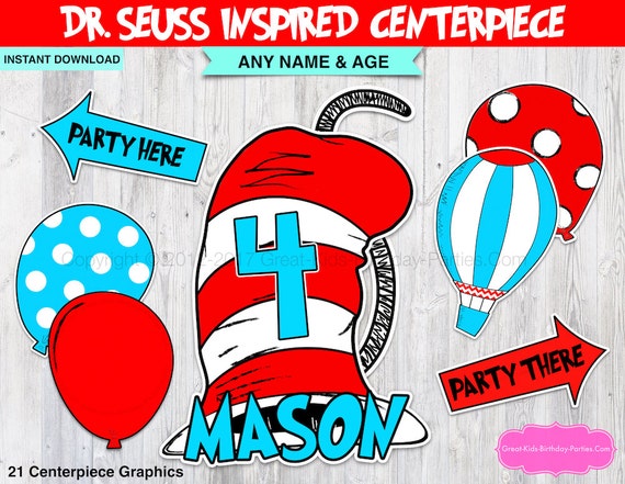 Dr Seuss Centerpiece Dr Seuss Birthday Dr Seuss Etsy