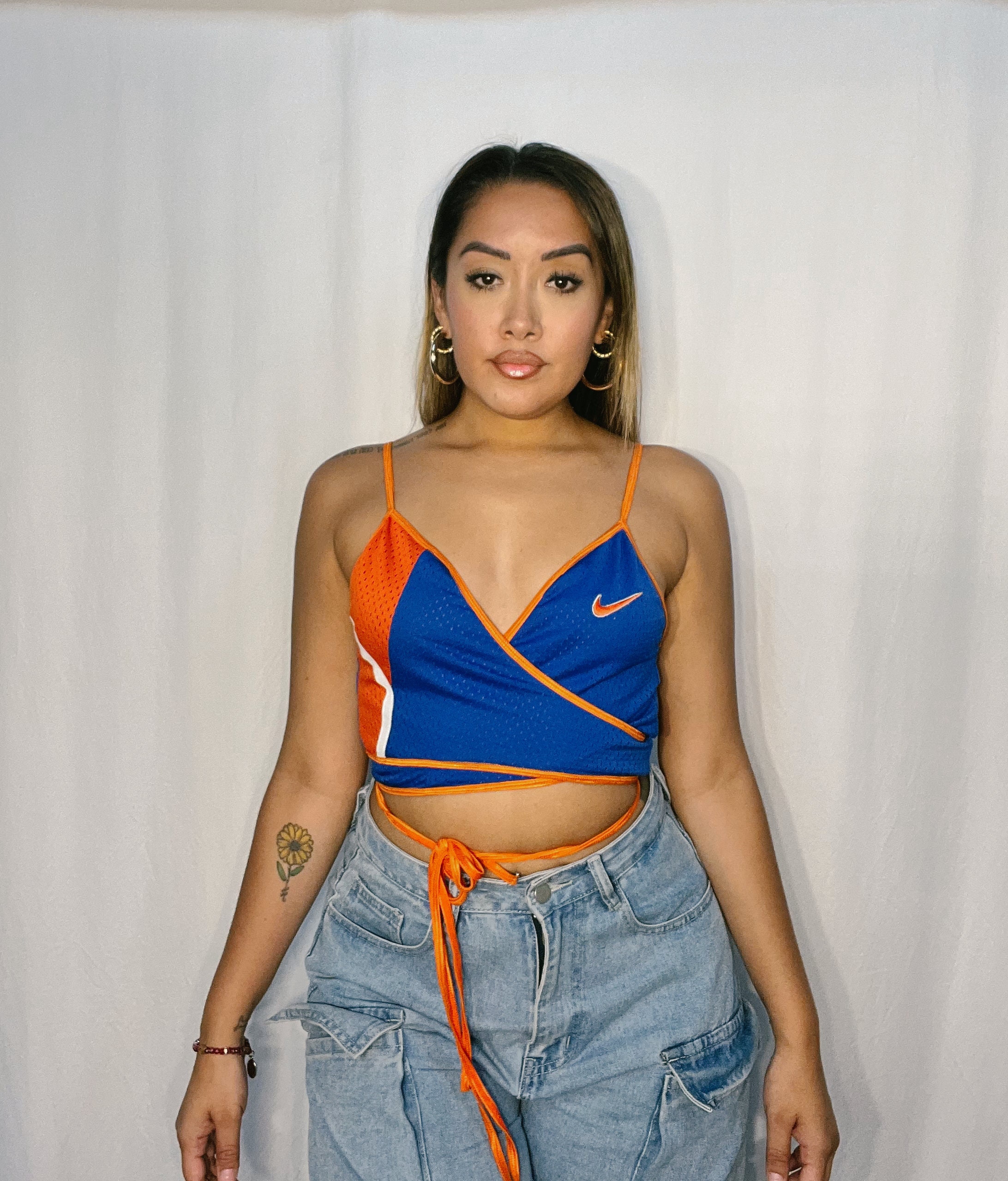 nike 2 piece tube top and shorts