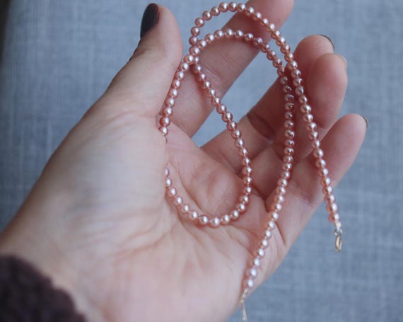 16 inches 18kt solid yellow Gold pearl necklaces