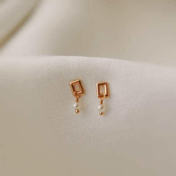 10kt  Solid yellow Gold minimalist mini studs