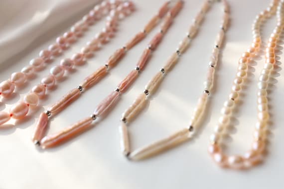Some interesting freshwater pearl necklaces