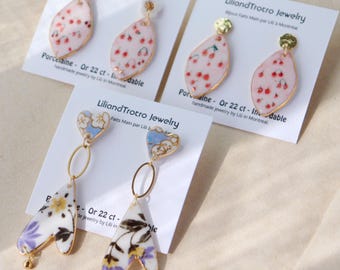 Hand painted cherry earrings