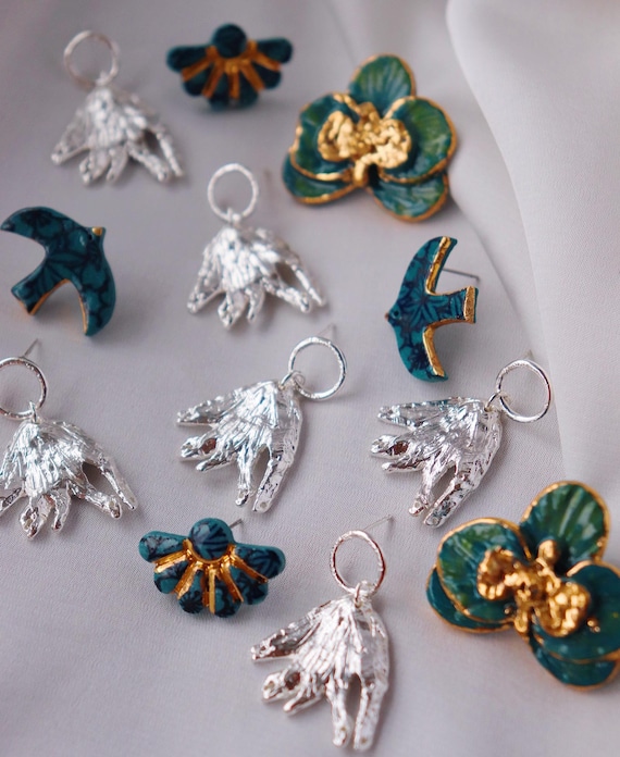 Foliera sterling silver earrings