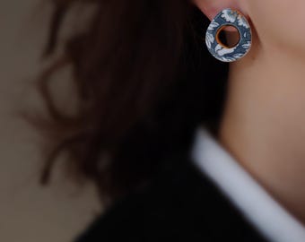 New pattern Round circle porcelain earrings