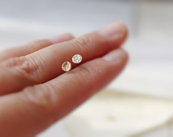 14kt gold filled hammer textured  studs