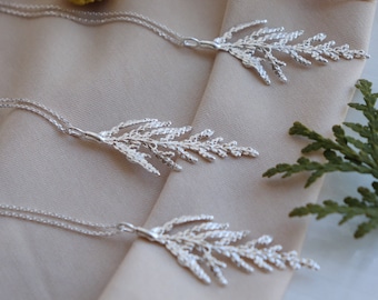Sterling Silver Cedar  pendent necklace