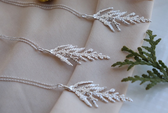 Sterling Silver Cedar  pendent necklace