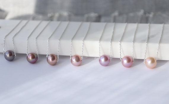 16 inches Kasumiga pearl silver necklaces