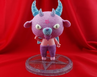 OOAK Kawaii Baphomet /Kawaii Baphomet Satanism Ornament/Cute As Hell/Pink Baphomet.