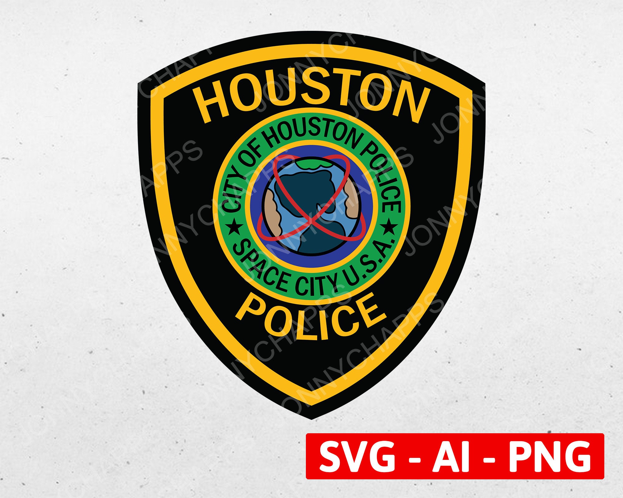 Houston Texas Police Department Patch Houston Tx Law Etsy