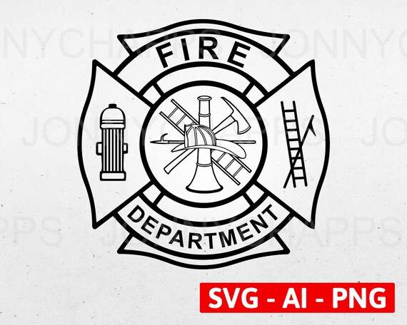Download Fire Department Maltese Cross Firefighter Fire Dept Logo Badge Digital Vector Ai Svg Png