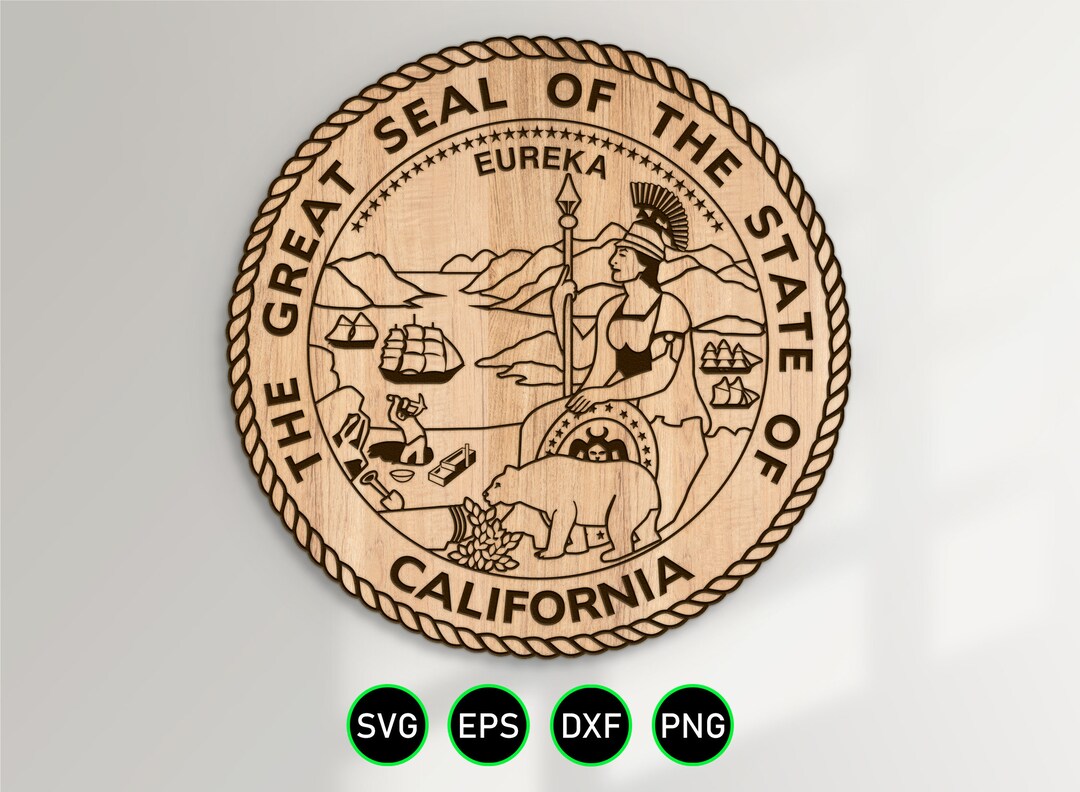 State Seal of California SVG, Great State Seal Design Vector Clipart ...