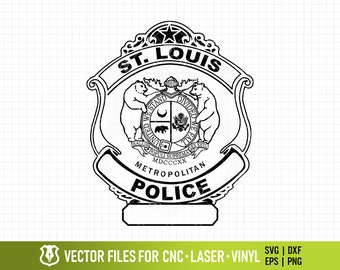 St Louis Missouri Police Department Badge, MO Law Enforcement Police Officer Logo Insignia Digital Vector .eps, .svg, .png