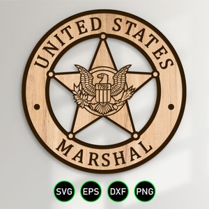 US Marshals Badge SVG US Marshals Service USMS Vector Vector911