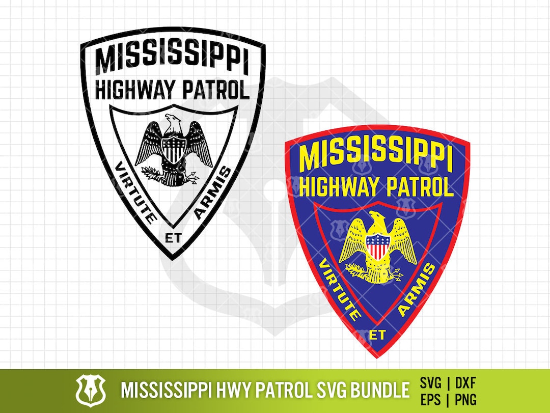 Mississippi Highway Patrol Patch SVG Bundle MS State Police Emblem PNG