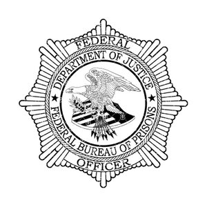 DOJ Federal Bureau of Prisons Emblem SVG, Justice Department Prisons Officer vector clipart for woodworking and engraving image 2