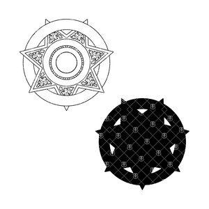 7 Point Star Badge SVG Vector Police Sheriff Deputy Star Shaped Vector ...