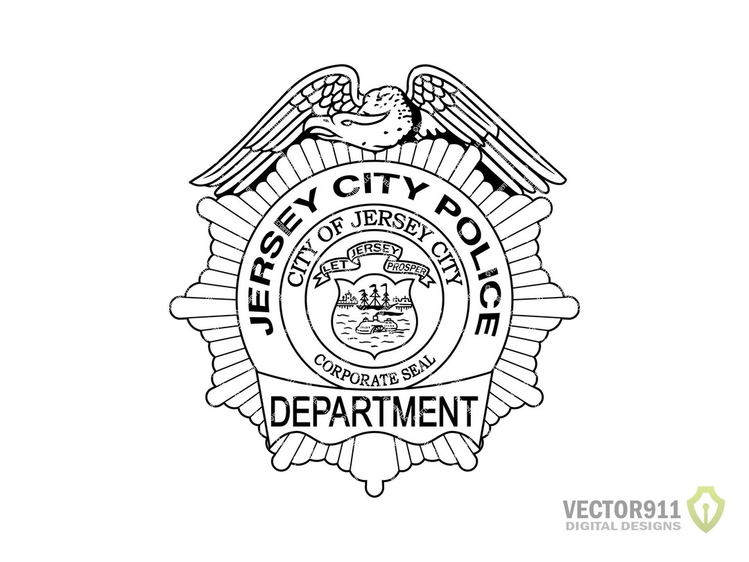 Jersey City New Jersey Police Department Badge NJ City Police Etsy