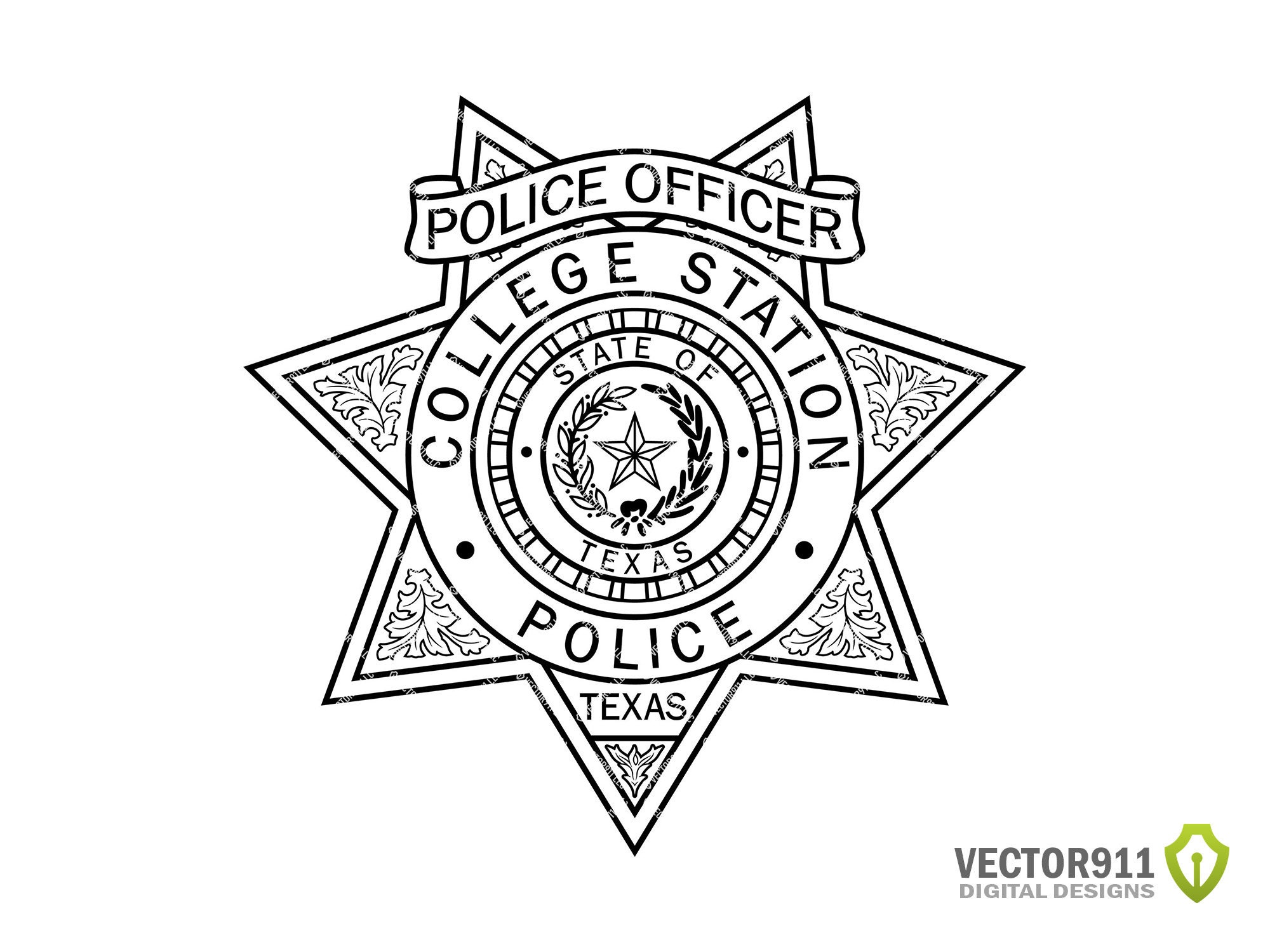 Police Badge Coloring Pages