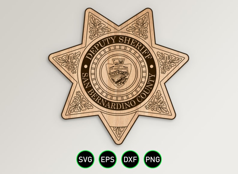 San Bernardino California Sheriff Badge SVG Deputy Sheriff Star Vector Vector911