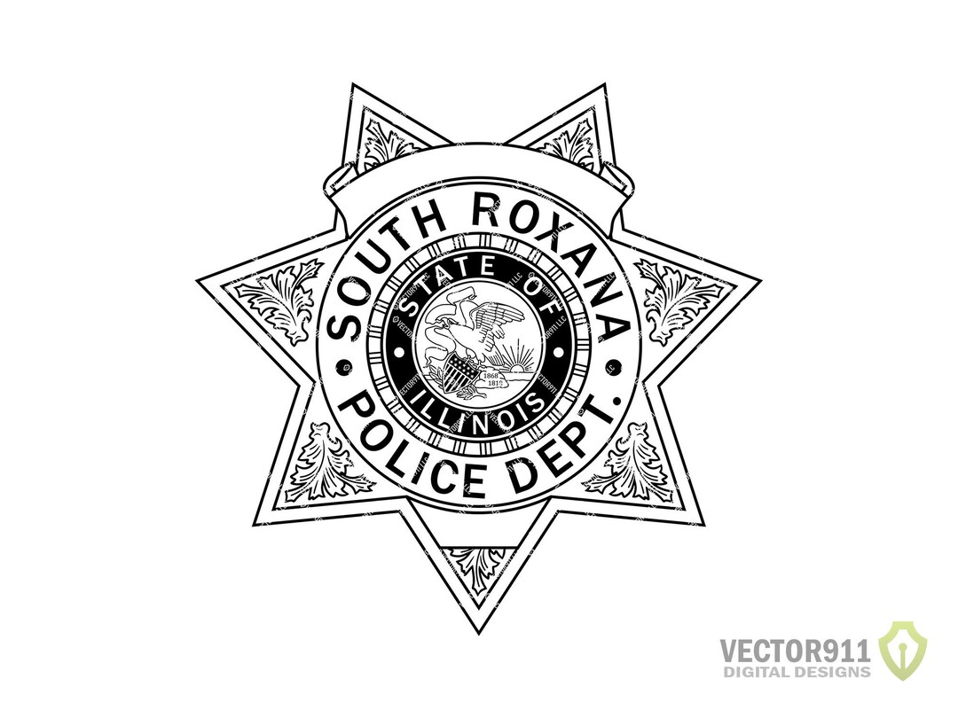 South Roxana Illinois Police Department Badge IL Law Etsy