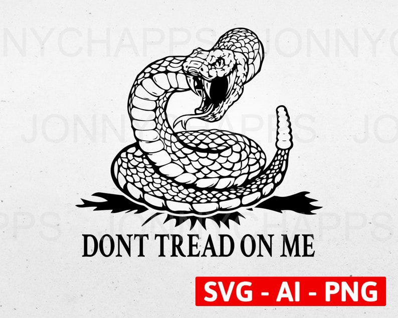 New Gadsden Snake Dont Tread on Me Flag Digital Vector .ai Etsy