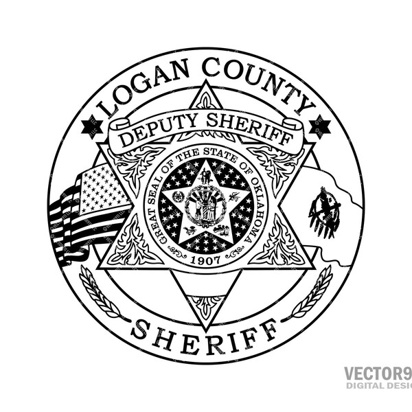 Oklahoma County Sheriff Deputy Badge Png Etsy