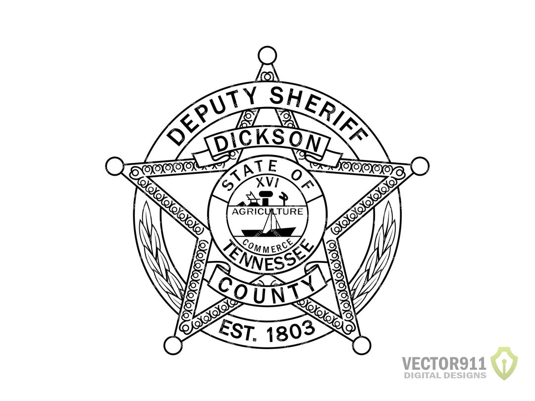 Dickson County TN Sheriff's Department Badge Tennessee Etsy