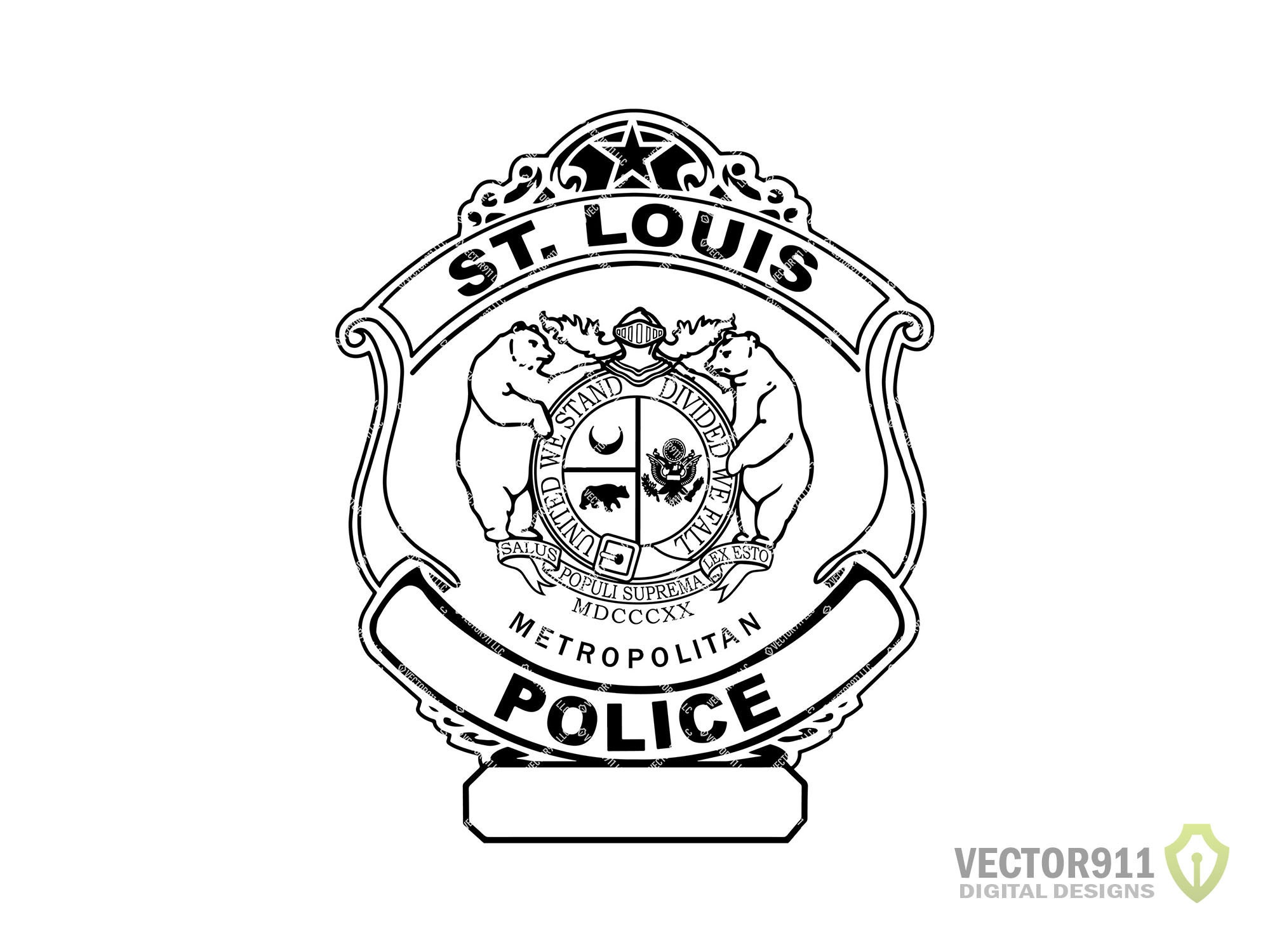 St Louis Missouri Police Department Badge MO Law Enforcement Etsy UK