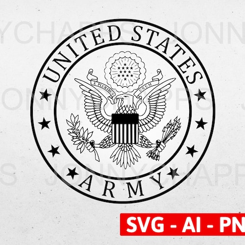 U.S. Army Eagle Logo Standard Army Seal Digital Vector .ai - Etsy