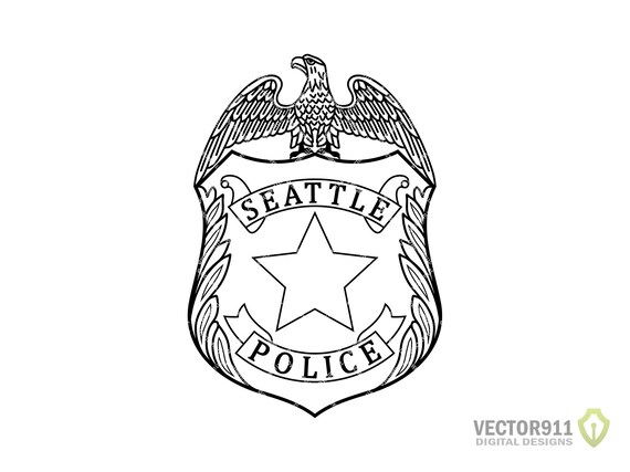 Insigne de police - Illustration d'un insigne de police Image