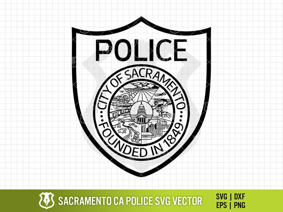 Sacramento California Police Department Patch, Sacramento CA PD Badge
