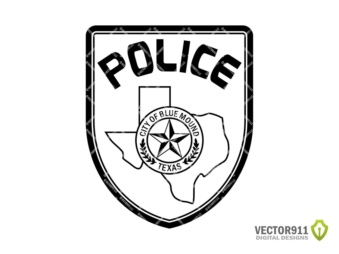 Blue Mound Texas Police Department Patch TX City Law Etsy