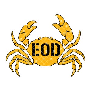 EOD Explosive Ordnance Disposal Crab Navy Insignia Logo Layered Digital