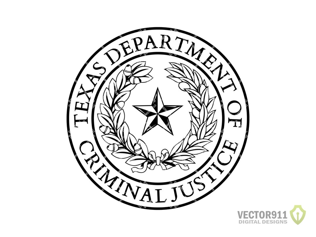 Texas Department of Criminal Justice Seal Logo Digital Vector Etsy