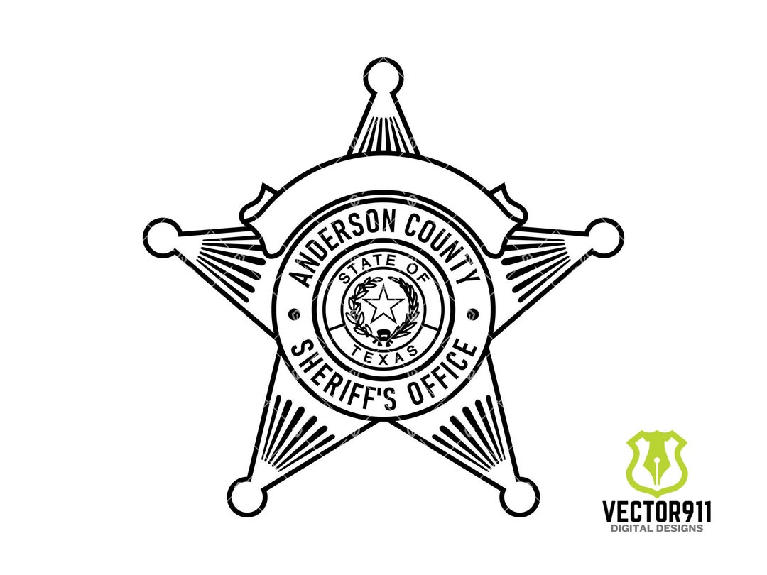 Anderson County Texas Sheriff's Office Badge, TX Sheriff Department