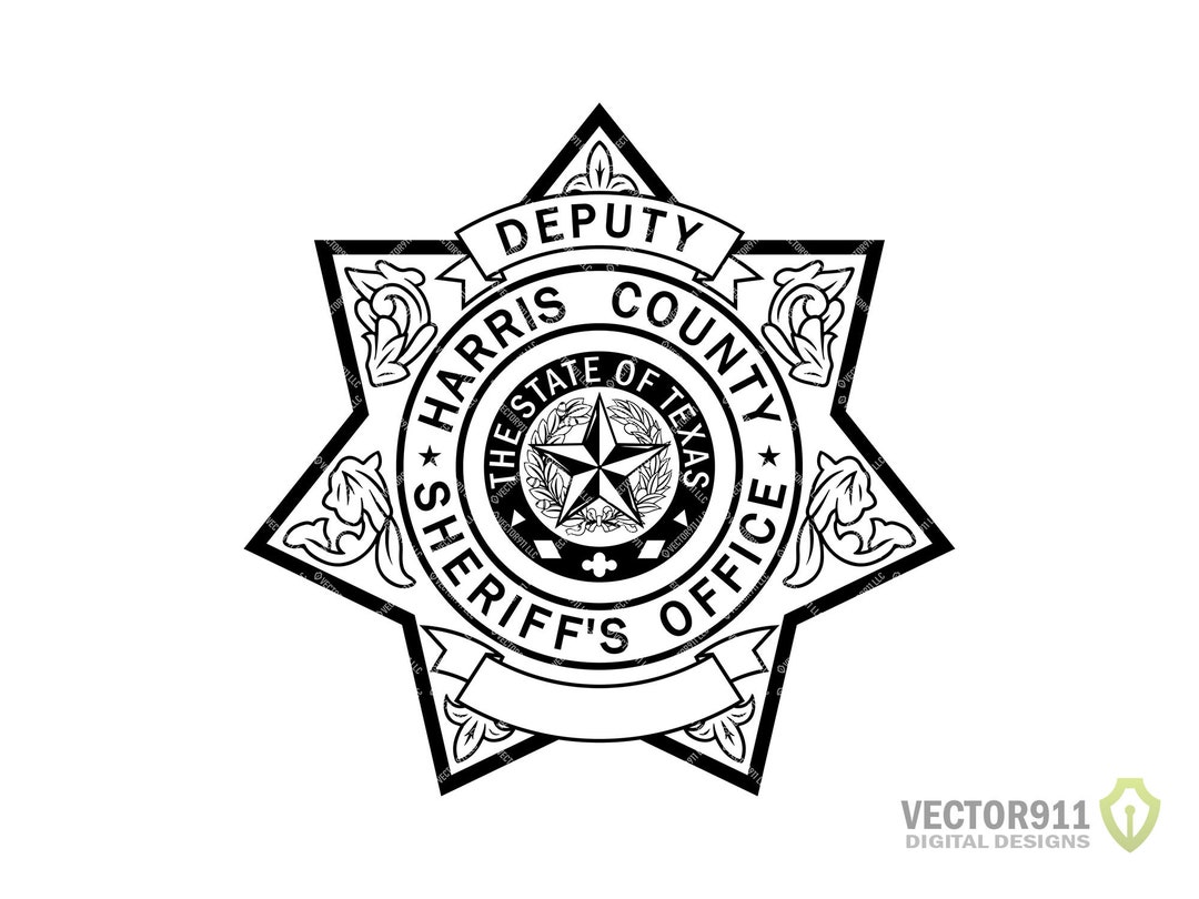 Harris County Texas Sheriff Department Badge TX Deputy Etsy