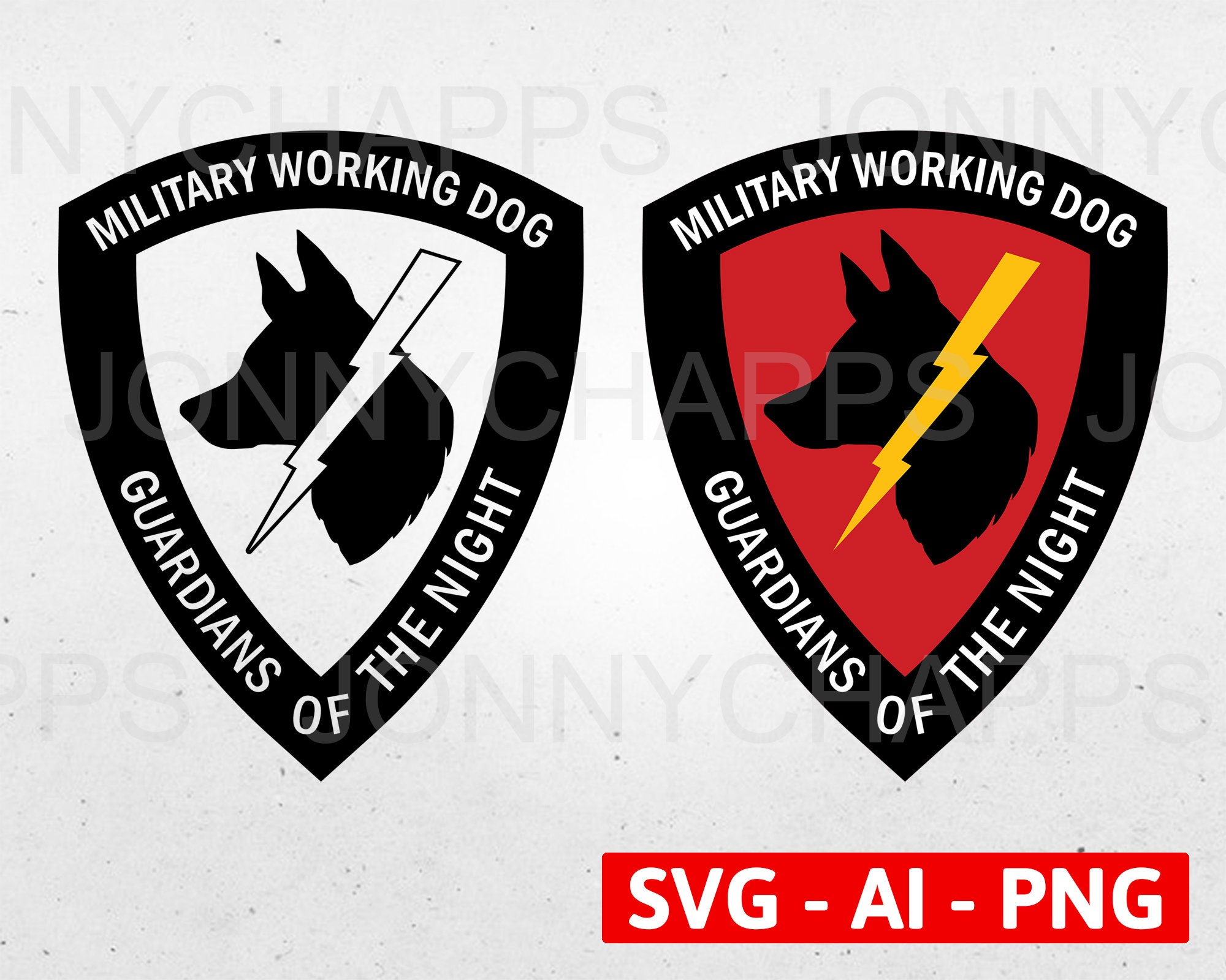 Military Working Dog Logo Guardians of the Night K9 Patch Etsy