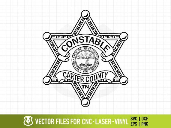 Carter County TN Constable Badge, Tennessee Law Enforcement Polizei Logo  Insignia in svg, eps und png digitale Vektorformate - .de