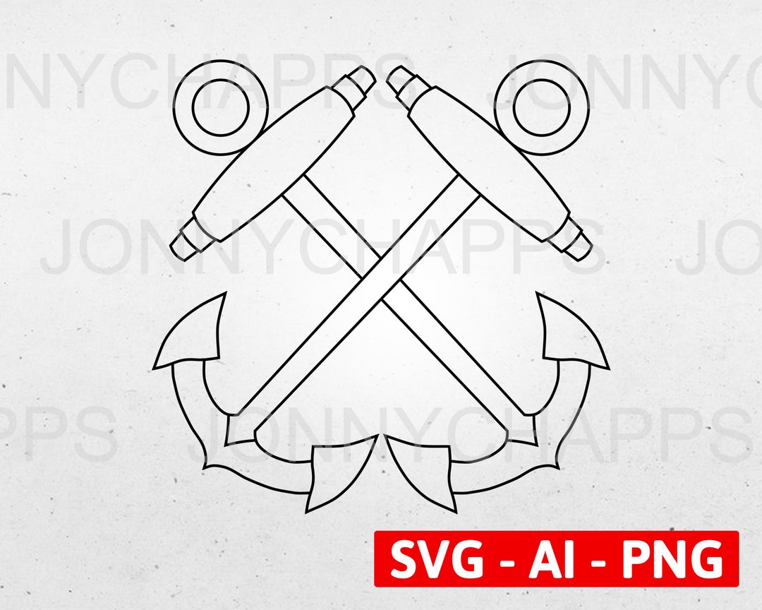 USCG Boatswains Mate BM Rating Pin Coast Guard Crossed - Etsy
