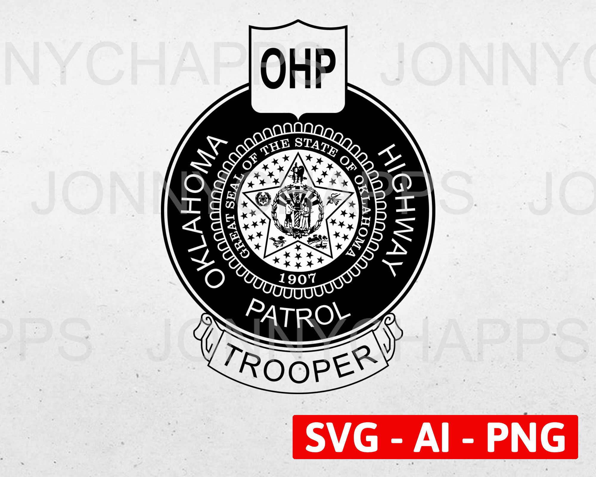 Oklahoma OHP Highway Patrol Logo Oklahoma State Police Badge - Etsy