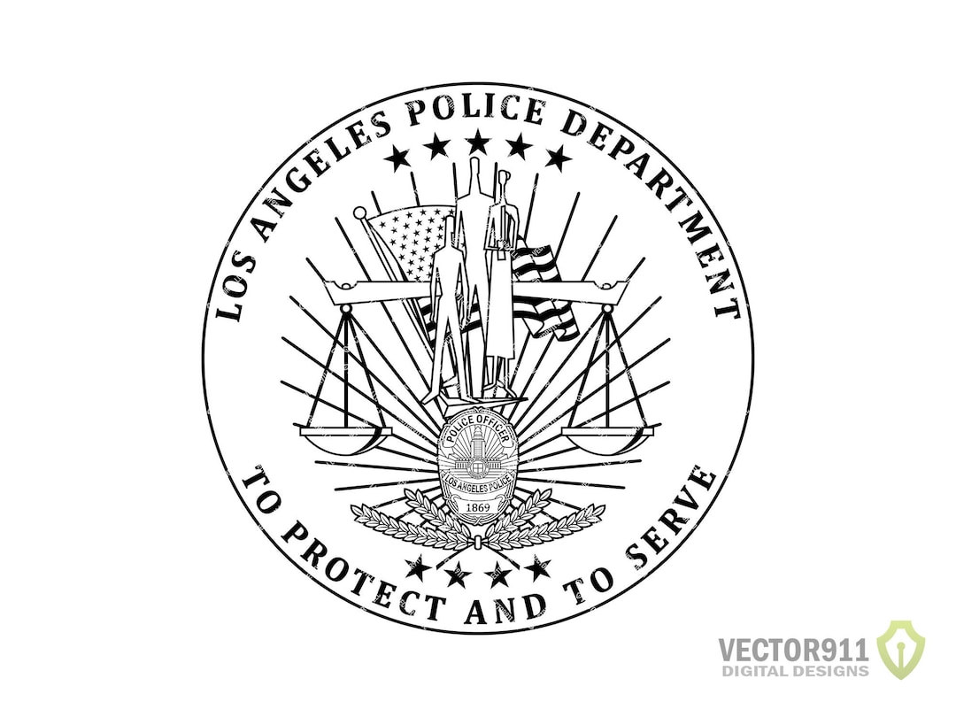 Los Angeles Police Department Seal LAPD Police Department Etsy UK