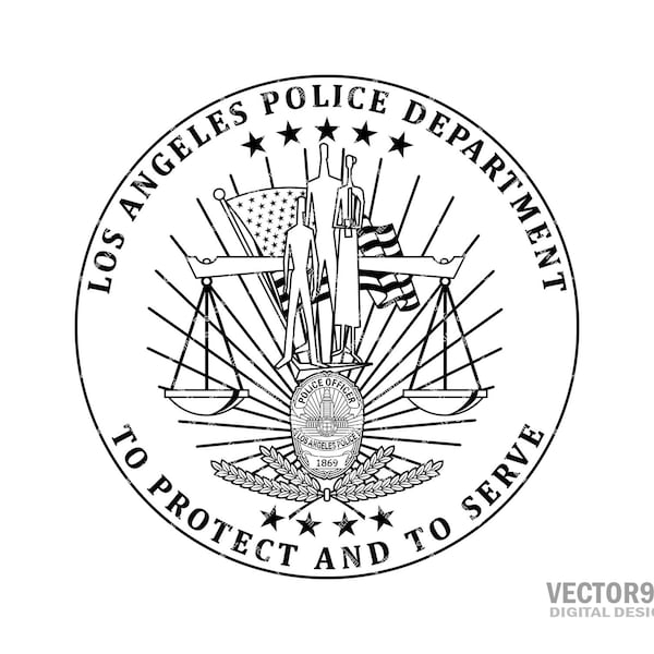 Lapd Badge Svg Etsy Israel