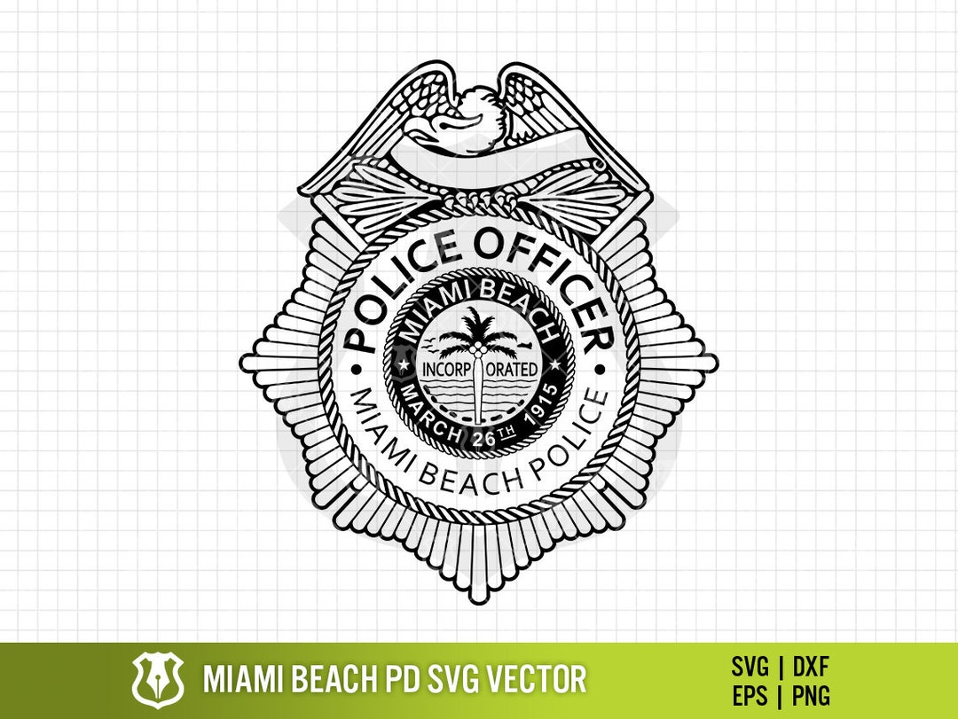 Miami Beach Police Department Badge, Miami Florida Law Enforcement