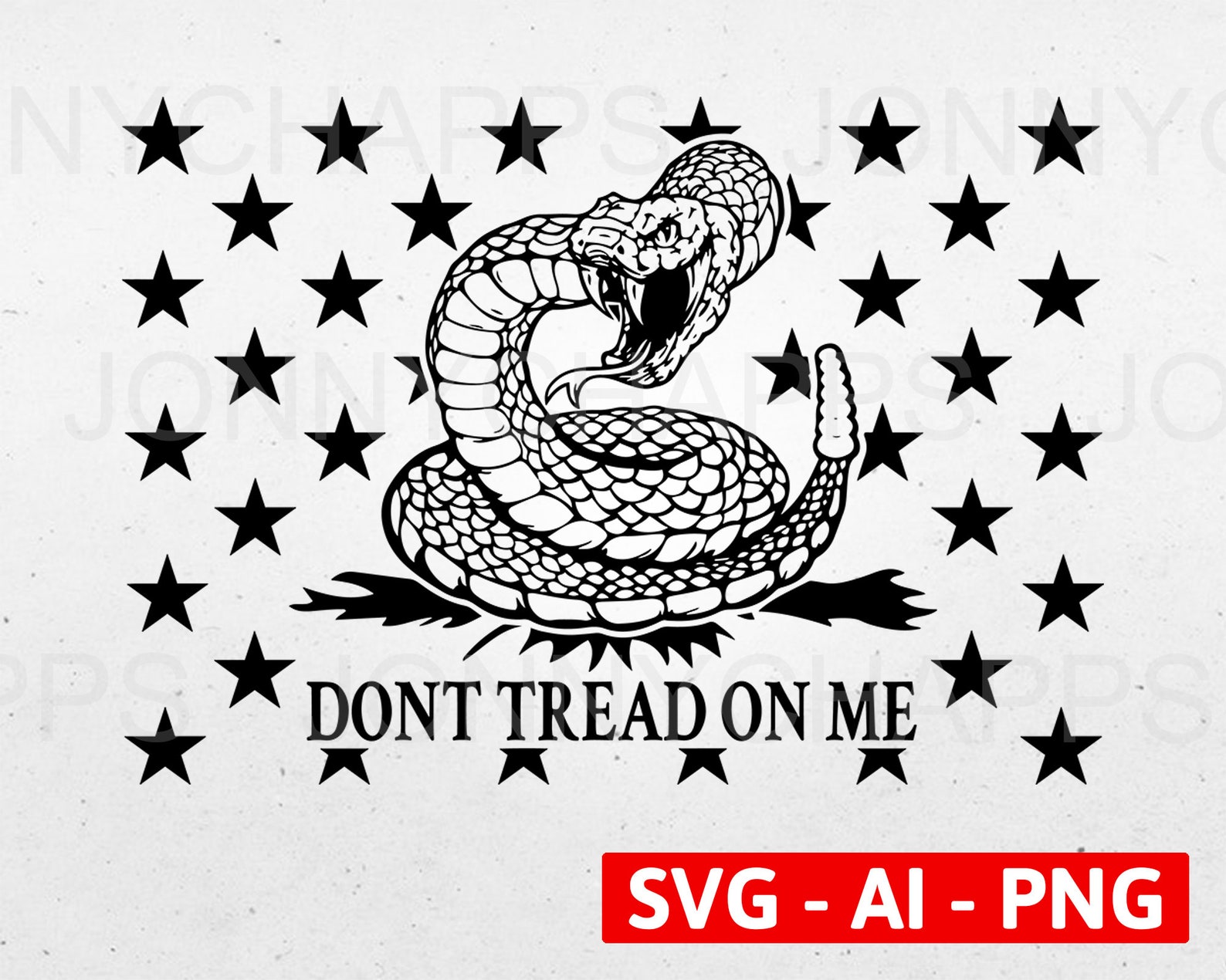 New Gadsden Snake Union American USA 50 Star Field Dont Tread | Etsy