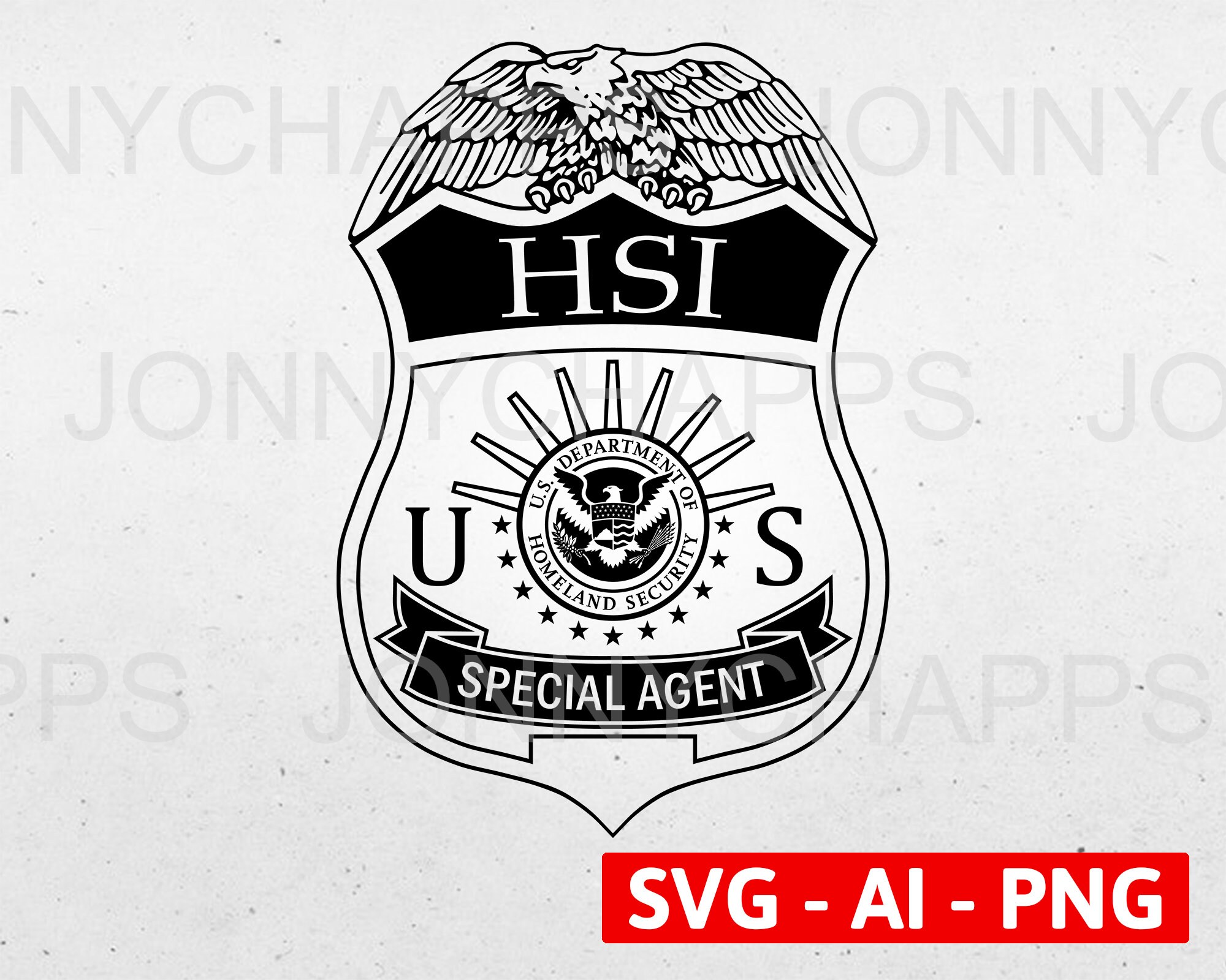 Homeland Security Investigations Badge Department Homeland Etsy