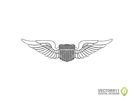 Air Force Pilot Wings Insignia US Airforce Logo Badge Pin Digital Vector  Cut File .ai, .svg, .png - Etsy New Zealand