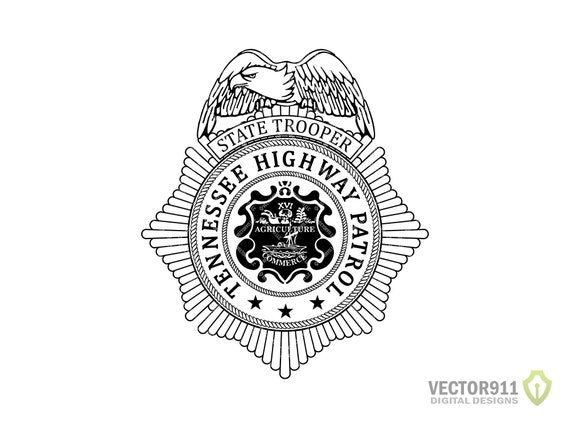 Tennessee Highway Patrol Badge, TN State Police Trooper Logo Emblem Digital  Vector .ai, .svg, .png