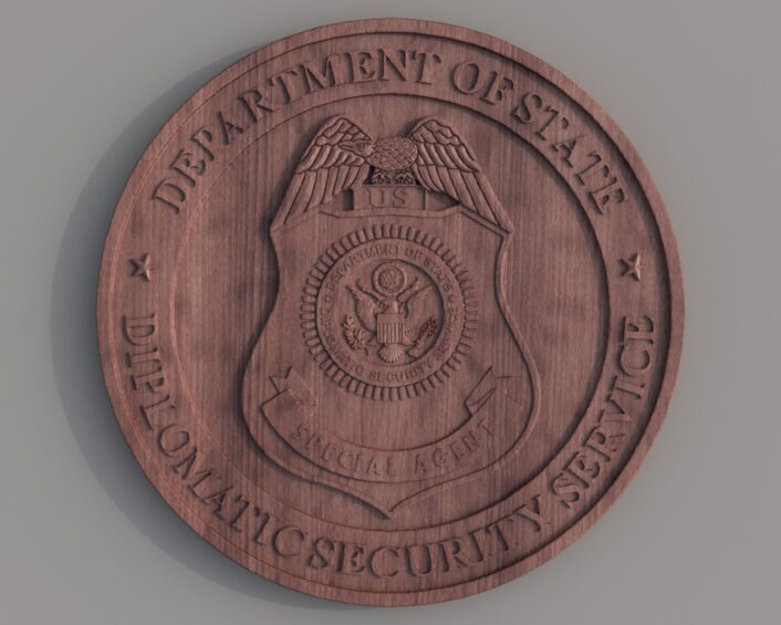 Diplomatic Security Service Seal STL 3D Model File for CNC Etsy Ireland