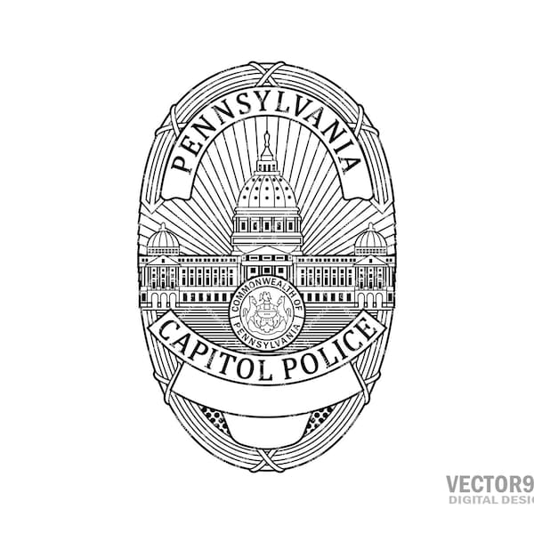 Pa State Police Badge Vector Etsy UK